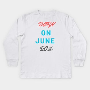 June birthday Kids Long Sleeve T-Shirt